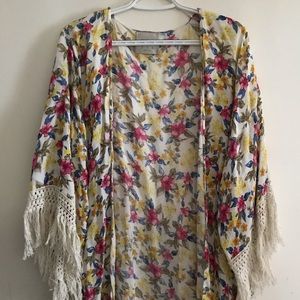 Zara Trafaluc Hibiscus Kimono